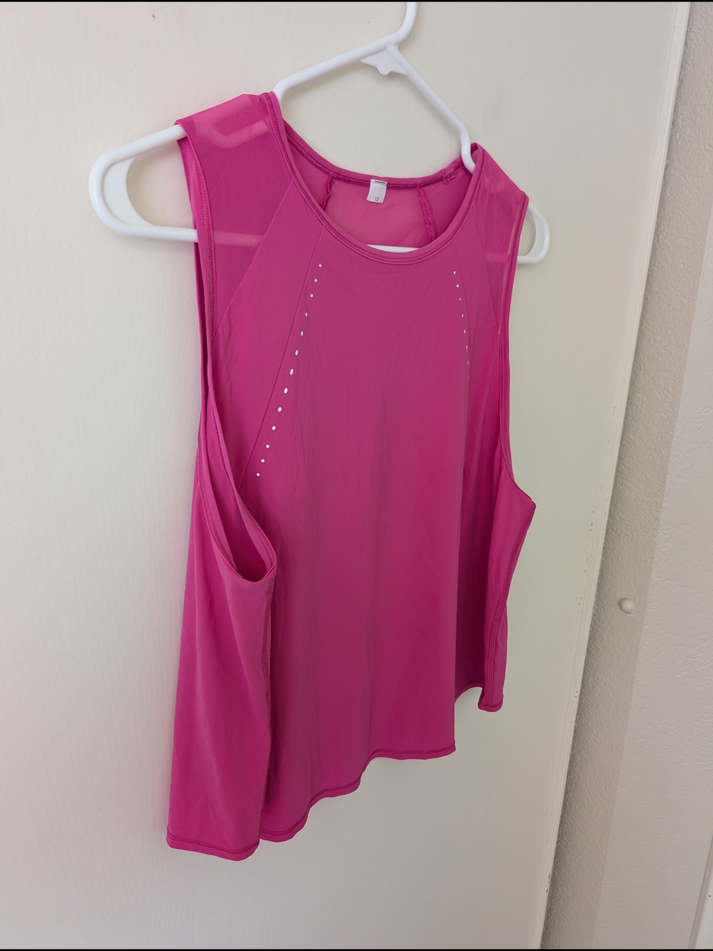 lululemon athletics Womens 12 Sculpt Cropped Tank Top Sonic Pink Activewear - Picture 5 of 7